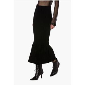 NEW PHILOSOPHY DI LORENZO SERAFINI ribbed chenille skirt in black
